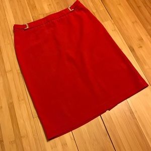 New York and Company Red pencil skirt with slit